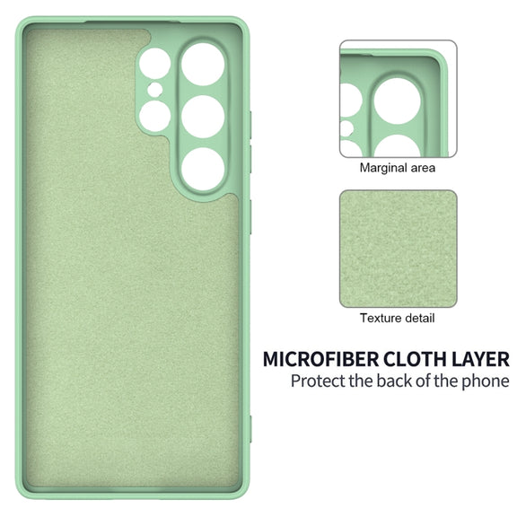 For Samsung Galaxy S25 Ultra Color Liquid Silicone Phone Case(Green)