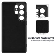 For Samsung Galaxy S25 Ultra Solid Color Liquid Silicone Dropproof Full Coverage Phone Case(Black)