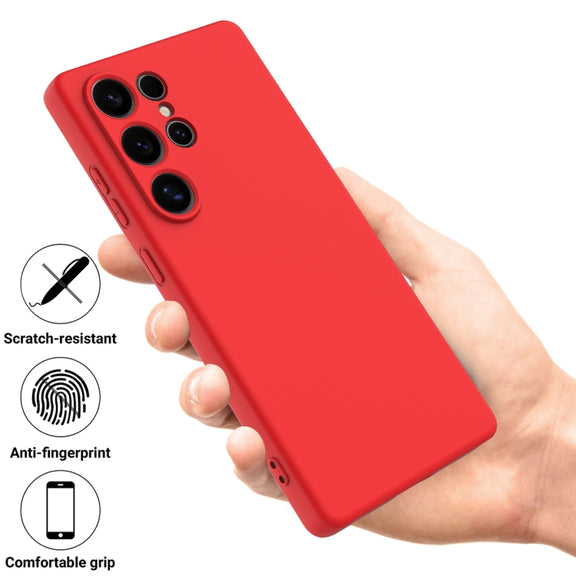 For Samsung Galaxy S25 Ultra Color Liquid Silicone Phone Case(Red)