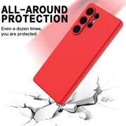 For Samsung Galaxy S25 Ultra Color Liquid Silicone Phone Case(Red)