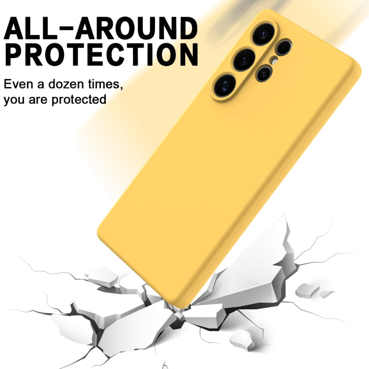 For Samsung Galaxy S25 Ultra Color Liquid Silicone Phone Case(Yellow) - Galaxy S25 Ultra 5G Cases by PMC Jewellery | Online Shopping South Africa | PMC Jewellery | Buy Now Pay Later Mobicred