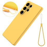 For Samsung Galaxy S25 Ultra Color Liquid Silicone Phone Case(Yellow)