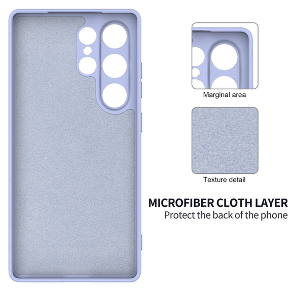 For Samsung Galaxy S25 Ultra Color Liquid Silicone Phone Case(Purple)