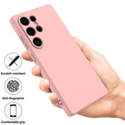 For Samsung Galaxy S25 Ultra Color Liquid Silicone Phone Case(Pink)