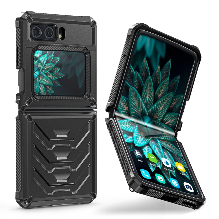 For Motorola Razr 2022 All-inclusive Shockproof Folding Phone Case(Black) - Motorola Cases by PMC TechLife | Online Shopping South Africa | PMC TechLife | Buy Now Pay Later Mobicred