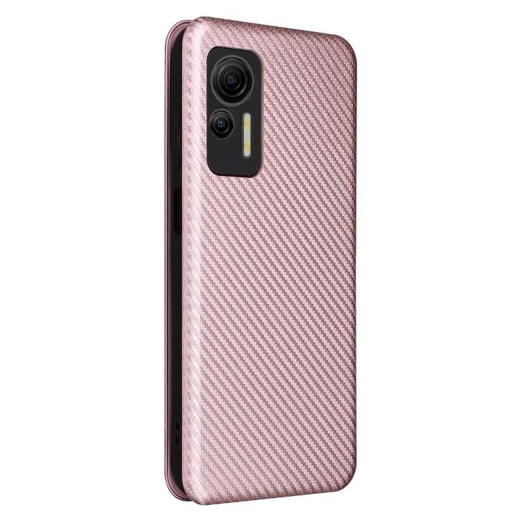 For Ulefone Note 14 Carbon Fiber Texture Flip Leather Phone Case(Pink) - Ulefone Cases by PMC Jewellery | Online Shopping South Africa | PMC Jewellery | Buy Now Pay Later Mobicred
