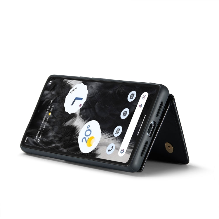 For Google Pixel 7 DG.MING M3 Series Glitter Powder Card Bag Leather Case(Black) - Google Cases by DG.MING | Online Shopping South Africa | PMC TechLife | Buy Now Pay Later Mobicred