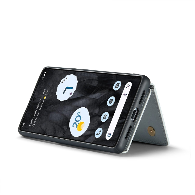 For Google Pixel 8 Pro DG.MING M3 Series Glitter Powder Card Bag Leather Case(Silver) - Google Cases by DG.MING | Online Shopping South Africa | PMC TechLife | Buy Now Pay Later Mobicred