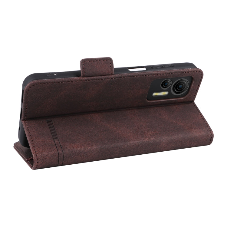 For Ulefone Note 14 Magnetic Clasp Leather Phone Case(Brown)