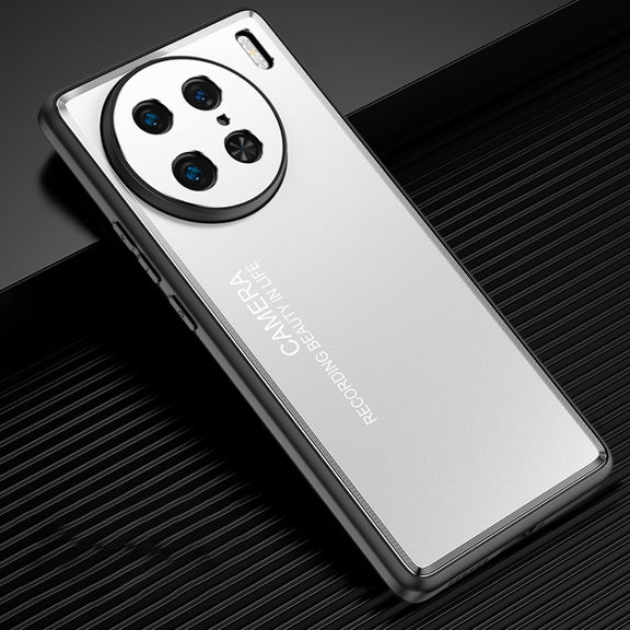 For vivo X90 Pro Frosted Metal Phone Case(Silver)