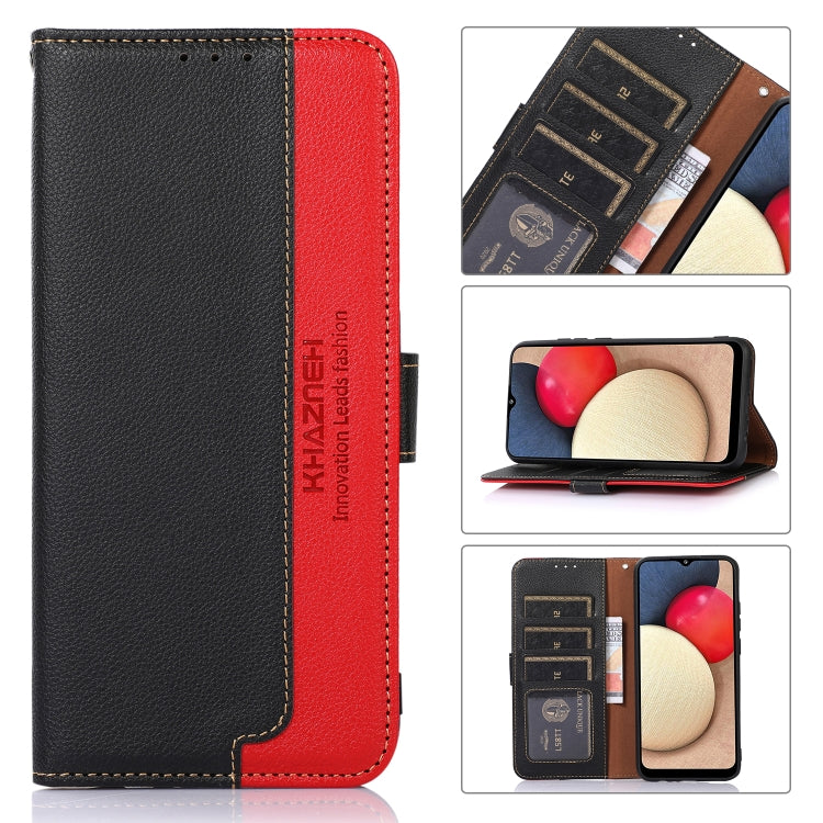 For Xiaomi Redmi Note 13 4G KHAZNEH Litchi Texture Leather RFID Phone Case(Black) - Note 13 Cases by PMC TechLife | Online Shopping South Africa | PMC TechLife | Buy Now Pay Later Mobicred