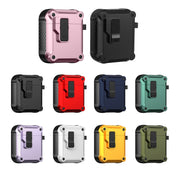 For AirPods 1 / 2 Eagle Shockproof Earphone Protective Case with Switch(Yellow)
