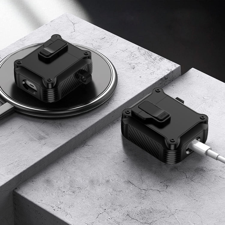 For AirPods 1 / 2 Eagle Shockproof Earphone Protective Case with Switch(Purple) - For AirPods 1/2 by PMC Jewellery | Online Shopping South Africa | PMC Jewellery | Buy Now Pay Later Mobicred