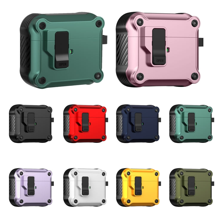 For AirPods 3 Eagle Shockproof Earphone Protective Case with Switch(White)