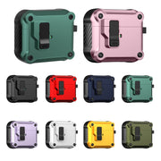 For AirPods 3 Eagle Shockproof Earphone Protective Case with Switch(Purple)