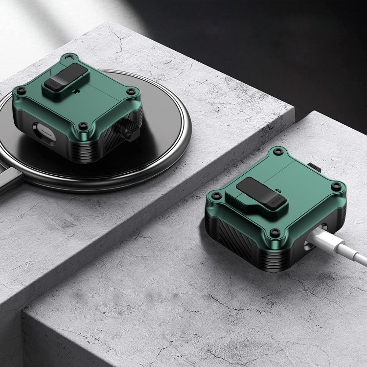 For AirPods 3 Eagle Shockproof Earphone Protective Case with Switch(Purple) - For AirPods 3 by PMC Jewellery | Online Shopping South Africa | PMC Jewellery | Buy Now Pay Later Mobicred