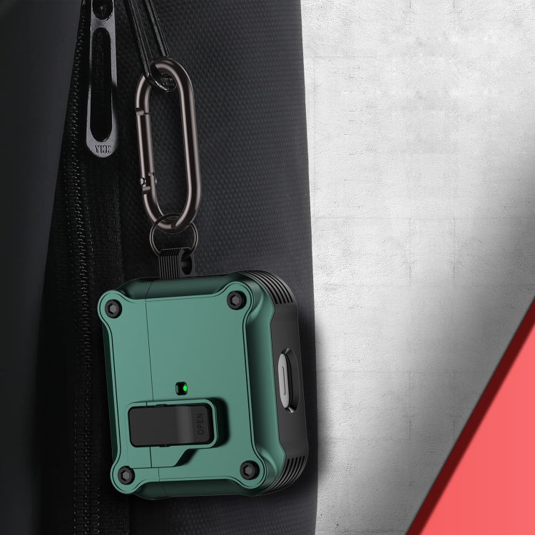 For AirPods 3 Eagle Shockproof Earphone Protective Case with Switch(Green) - For AirPods 3 by PMC Jewellery | Online Shopping South Africa | PMC Jewellery | Buy Now Pay Later Mobicred