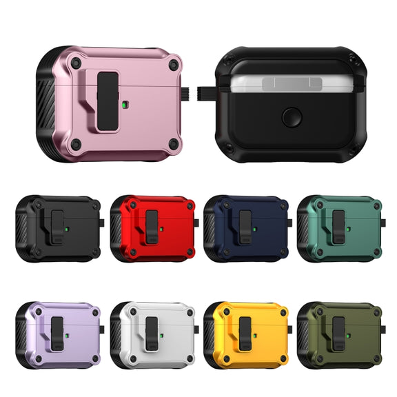 For AirPods Pro Eagle Shockproof Earphone Protective Case with Switch(White)