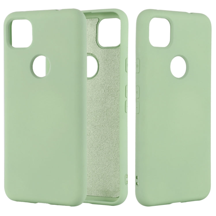 For Google Pixel 4a Pure Color Liquid Silicone Shockproof Full Coverage Case(Green) - Google Cases by PMC TechLife | Online Shopping South Africa | PMC TechLife