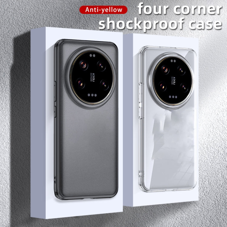 For Xiaomi 14 Ultra Armor Clear TPU Hard PC Phone Case(Matte Black) - 14 Ultra Cases by PMC TechLife | Online Shopping South Africa | PMC TechLife