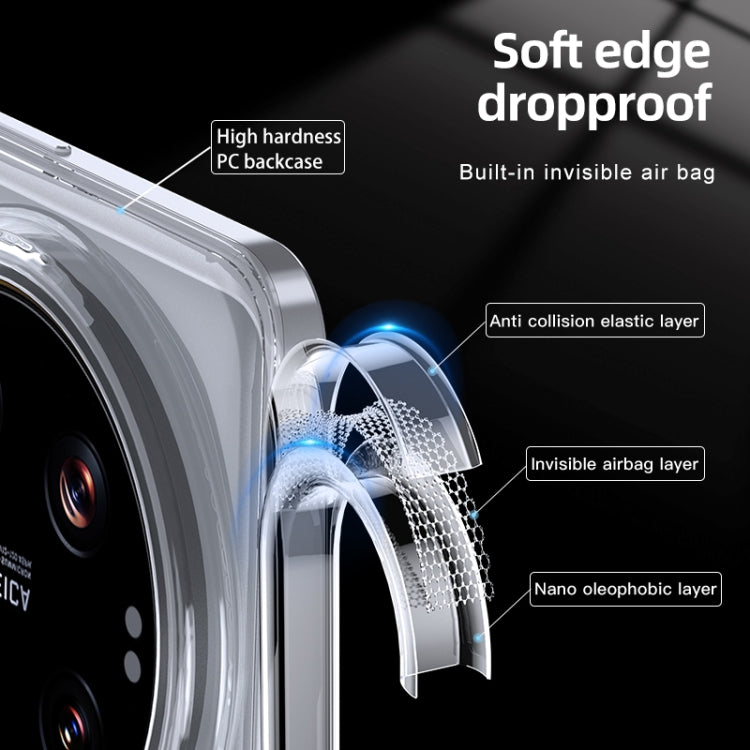 For Xiaomi 14 Ultra Armor Clear TPU Hard PC Phone Case(Matte Black) - 14 Ultra Cases by PMC TechLife | Online Shopping South Africa | PMC TechLife