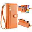 For LG Velvet Sheep Texture Cross-body Zipper Wallet Leather Phone Case(Orange) - LG by PMC TechLife | Online Shopping South Africa | PMC TechLife | Buy Now Pay Later Mobicred