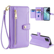 For Motorola Moto G72 4G Sheep Texture Cross-body Zipper Wallet Leather Phone Case(Purple) - Motorola Cases by PMC TechLife | Online Shopping South Africa | PMC TechLife | Buy Now Pay Later Mobicred