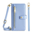 For Nokia X30 5G Sheep Texture Cross-body Zipper Wallet Leather Phone Case(Blue) - Nokia Cases by PMC TechLife | Online Shopping South Africa | PMC TechLife | Buy Now Pay Later Mobicred