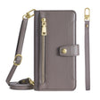 For Nokia X30 5G Sheep Texture Cross-body Zipper Wallet Leather Phone Case(Grey) - Nokia Cases by PMC TechLife | Online Shopping South Africa | PMC TechLife | Buy Now Pay Later Mobicred
