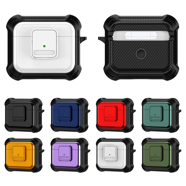 For AirPods 3 TPU + PC Shockproof Earphone Protective Case with Switch(Red)