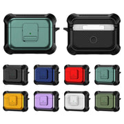 For AirPods Pro TPU + PC Shockproof Earphone Protective Case with Switch(Red)