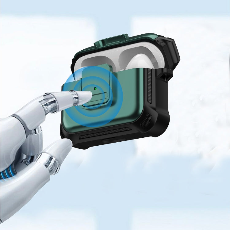 For AirPods Pro TPU + PC Shockproof Earphone Protective Case with Switch(Yellow) - For AirPods Pro by PMC Jewellery | Online Shopping South Africa | PMC Jewellery | Buy Now Pay Later Mobicred