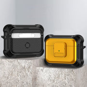 For AirPods Pro 2 TPU + PC Shockproof Earphone Protective Case with Switch(Yellow)