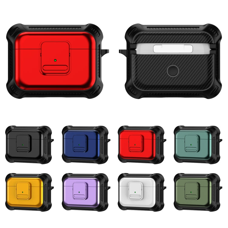 For AirPods Pro 2 TPU + PC Shockproof Earphone Protective Case with Switch(Yellow)