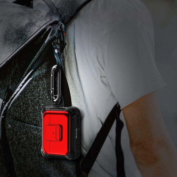 For AirPods Pro 2 TPU + PC Shockproof Earphone Protective Case with Switch(Green) - For AirPods Pro 2 by PMC Jewellery | Online Shopping South Africa | PMC Jewellery | Buy Now Pay Later Mobicred