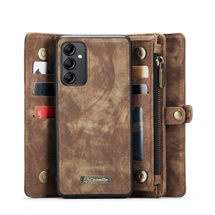 For Samsung Galaxy A14 5G CaseMe 008 Detachable Multifunctional Leather Phone Case(Brown) - free shipping - PMC Jewellery - Order now!