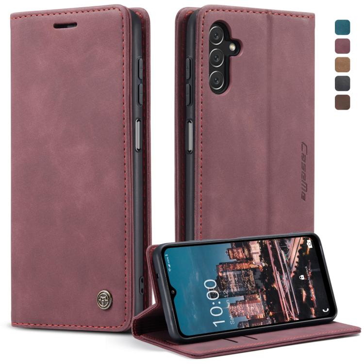 For Samsung Galaxy A14 5G CaseMe 013 Multifunctional Horizontal Flip Leather Phone Case(Wine Red) - free shipping - PMC Jewellery - Order now!