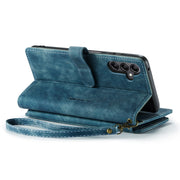 For Samsung Galaxy A14 5G CaseMe C30 Multifunctional Phone Leather Phone Case(Blue)
