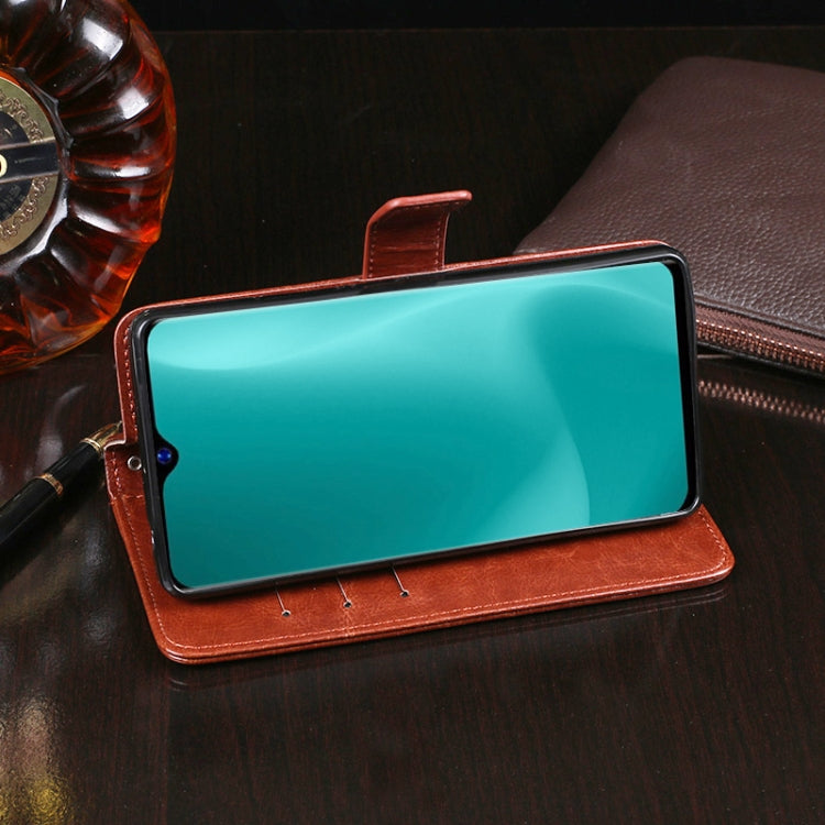 For Blackview A60 idewei Crazy Horse Texture Horizontal Flip Leather Case with Holder & Card Slots & Wallet(Rose Red)
