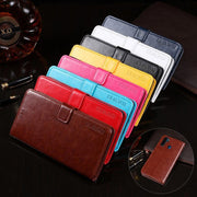 For Blackview A80 Pro idewei Crazy Horse Texture Horizontal Flip Leather Case with Holder & Card Slots & Wallet(Rose Red)