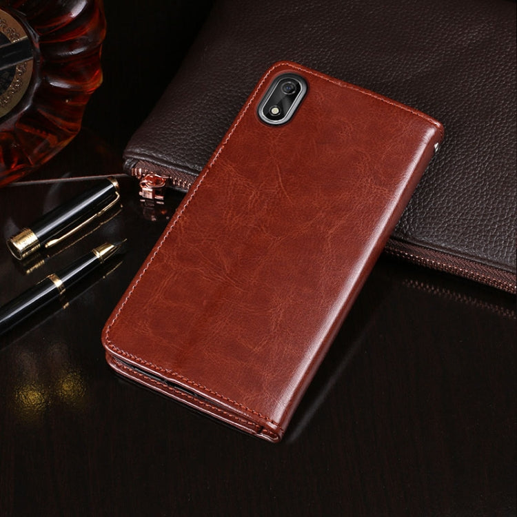 For Cubot J3 idewei Crazy Horse Texture Horizontal Flip Leather Case with Holder & Card Slots & Wallet(Dark Blue)