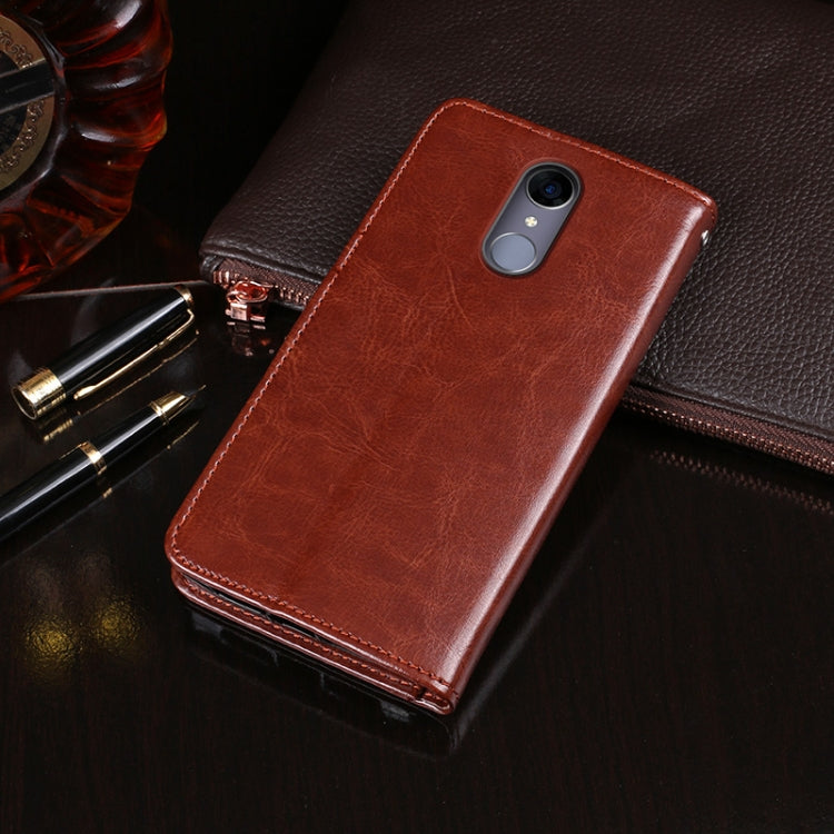 For Cubot Note Plus idewei Crazy Horse Texture Horizontal Flip Leather Case with Holder & Card Slots & Wallet(Red)