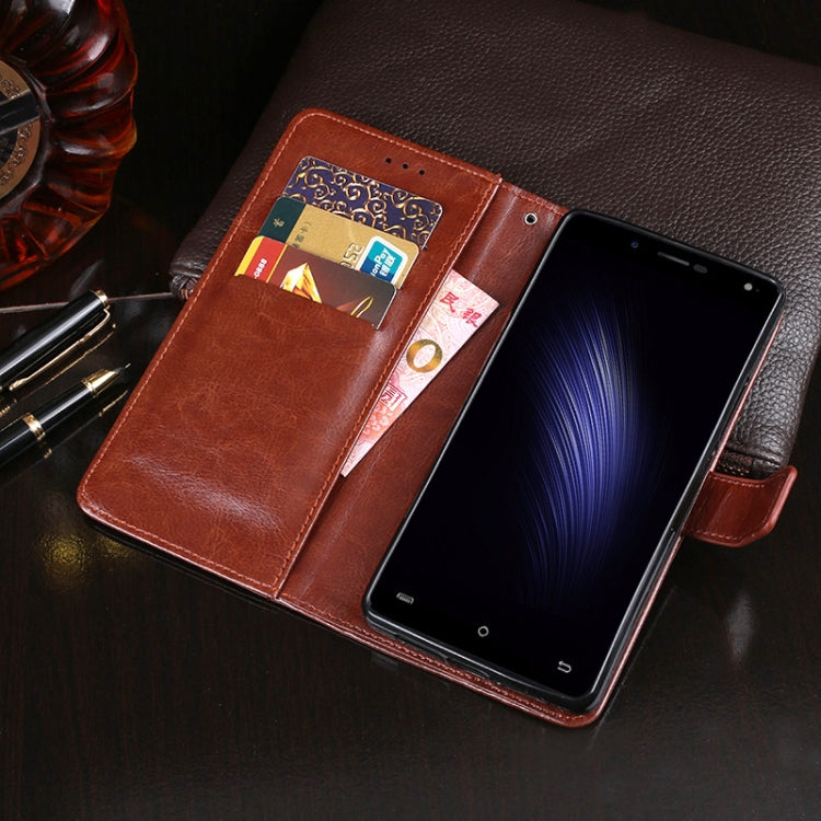 For Cubot Rainbow 2 idewei Crazy Horse Texture Horizontal Flip Leather Case with Holder & Card Slots & Wallet(Sky Blue)