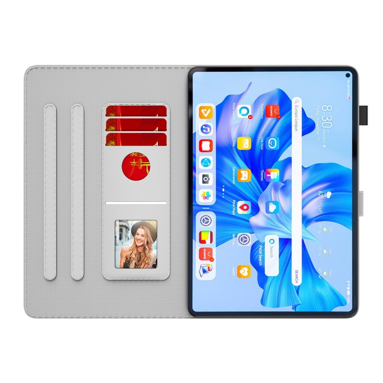 For Huawei MatePad Pro 11 2022 Watercolor Pattern Flip Leather Tablet Case(Purple Red) - Huawei by PMC TechLife | Online Shopping South Africa | PMC TechLife | Buy Now Pay Later Mobicred