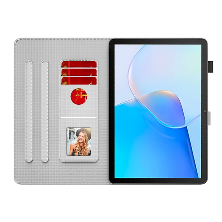 For Huawei MatePad SE Watercolor Pattern Flip Leather Tablet Case(Cyan Green) - Huawei by PMC TechLife | Online Shopping South Africa | PMC TechLife | Buy Now Pay Later Mobicred