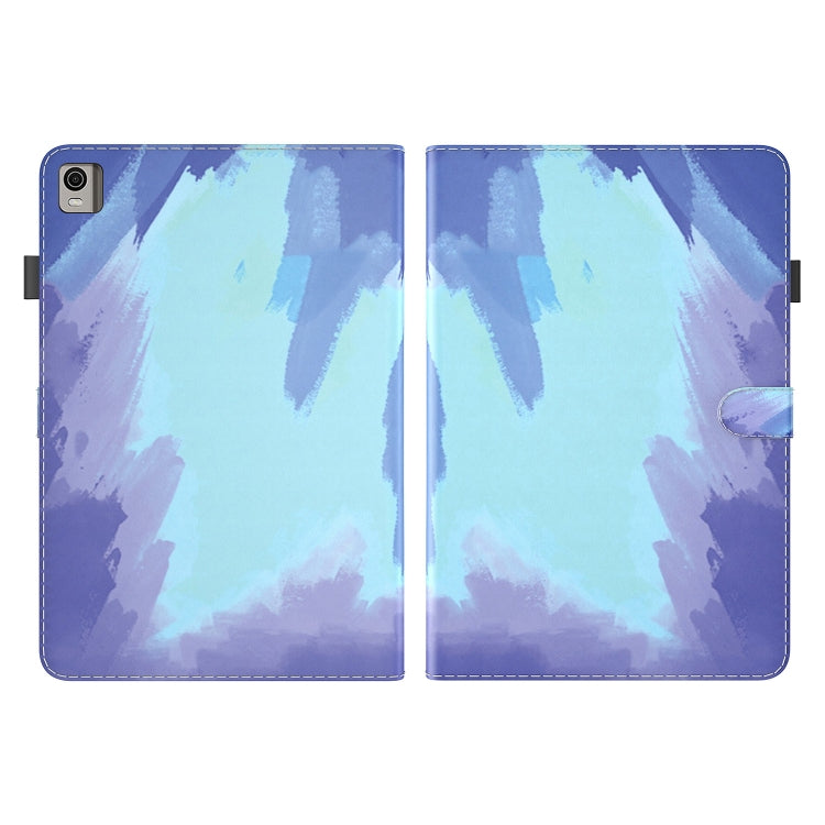 For Nokia T21 Watercolor Pattern Flip Leather Tablet Case(Winter Snow) - Nokia by PMC TechLife | Online Shopping South Africa | PMC TechLife | Buy Now Pay Later Mobicred