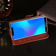 For Doogee X70 idewei  Crazy Horse Texture Horizontal Flip Leather Case with Holder & Card Slots & Wallet(Red)