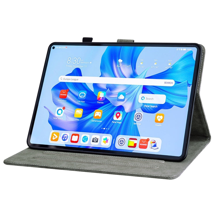 For Huawei MatePad Pro 11 2022 Tiger Pattern Flip Leather Tablet Case(Dark Blue)