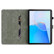 For Huawei MatePad SE Tiger Pattern Flip Leather Tablet Case(Dark Blue)