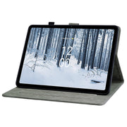 For Nokia T21 Tiger Pattern Flip Leather Tablet Case(Grey)